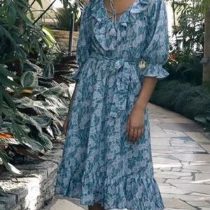 Mille June Dress -Blue Pansy, Size S